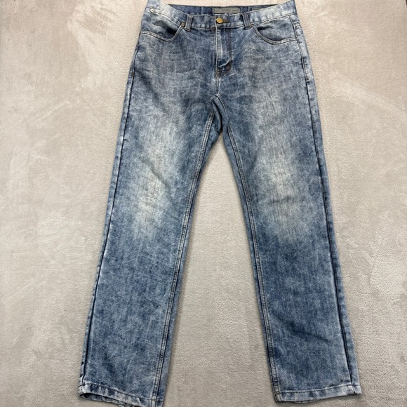 PD&C Other - pd&c Jeans Mens 34x32 Blue Slim Straight Acid Wash Denim Stretch Streetwear